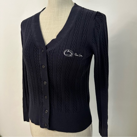 Tommy Hilfiger Penn State Cardigan Blue Women’s Size M - Picture 1 of 10
